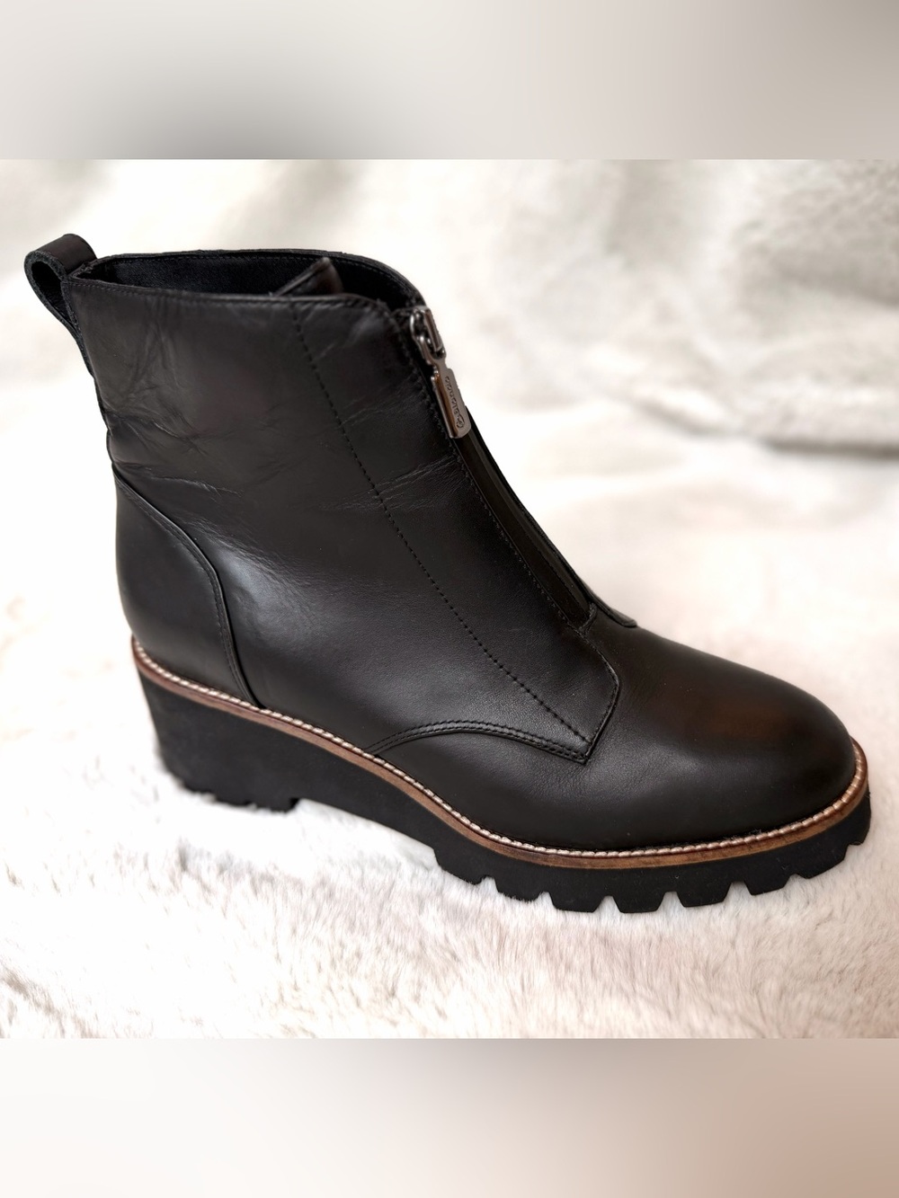 BLONDO Leather Combat Boots